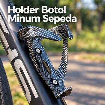 TOOPRE Holder Botol Minum Sepeda ABS Carbon Pattern Bike Bottle Cage - Black
