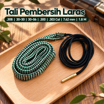 CAIHI Tali Pembersih Laras Senapan Bore Snake .308, .303 Cal 7.62mm - Green