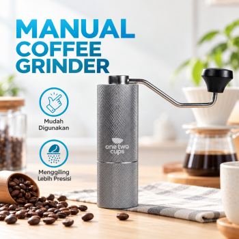 One Two Cups Penggiling Kopi Manual Coffee Grinder Stainless Steel - 7057