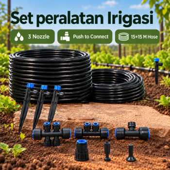 GARDINE Set Peralatan Irigasi Tanaman Garden Watering System 15+15M - Black