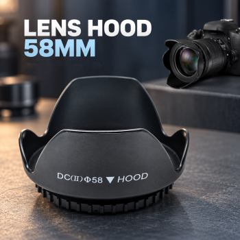 Ikacha Lens Hood Kamera 58mm Petal Screw Mount Anti Flare - EW-73B