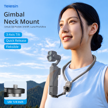 TELESIN Magnetic Neck Holder Mount Strap Kalung Leher DJI Pocket - Gray