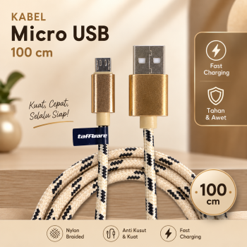 Gambar produk Taffware Kabel Data Micro USB Multifungsi Fast Charging Braided 100cm - BN100