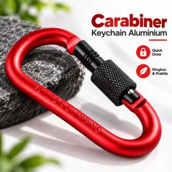 TaffSPORT Gantungan Kunci Carabiner Keychain Quick Draw Aluminium - AT12