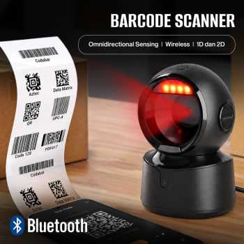 KEF Barcode Scanner Desktop Omnidirectional Sensing Wireless 1D 2D - Black