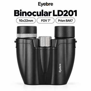 Eyebre Teropong Binocular Telescope Outdoor Prisma BAK7 10x22 - Black