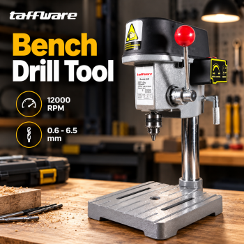 Taffware Mesin Bor Duduk Mini Bench Drill Press 0.6-6.5mm 12000RPM - BG-5158B