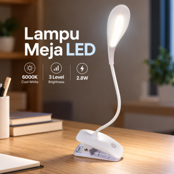 Gambar produk Lampu Baca LED Clip Rechargeable Fleksibel Cool White 6000K 2.8W - SST-812