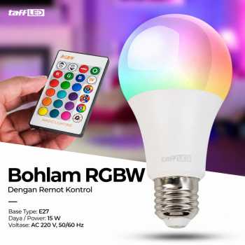 TaffLED Lampu Bohlam RGBW with Remote E27 16 Color 15W - B5