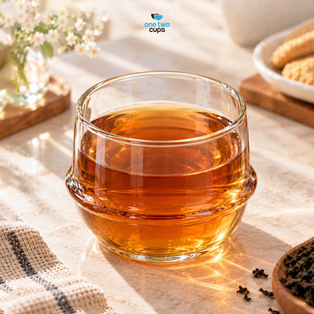 Gambar produk One Two Cups Gelas Kaca Aesthetic Kopi Teh Double Wall Glass 550ml - PLY1710 - 1