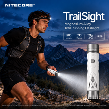 NITECORE Senter LED Trail Running Rechargeable 530M IP68 1200 Lumens - TrailSight