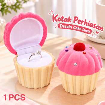 Gambar produk Joyero Kotak Cincin Kalung Anting Ring Box Cupcake Jewelry Case - PK315