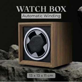 Gambar produk Rhodey Watch Winder Box Automatic Kotak Display Jam Tangan 1 Slot - SKW14