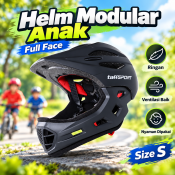 Gambar produk TaffSPORT Helm Modular Sepeda Anak Full Face Bike Size S - K20