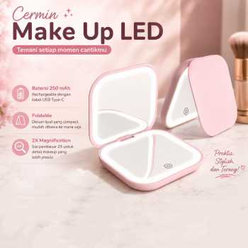 Gambar produk Momiro Cermin Make Up Lampu LED Dual Side 2X Magnification 250mAh - BL-6601