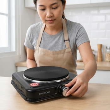 Gambar produk TaffHOME Kompor Listrik 1 Tungku Mini Portable 5 Gear Hot Plate 1000W - SHP-5702B - 3