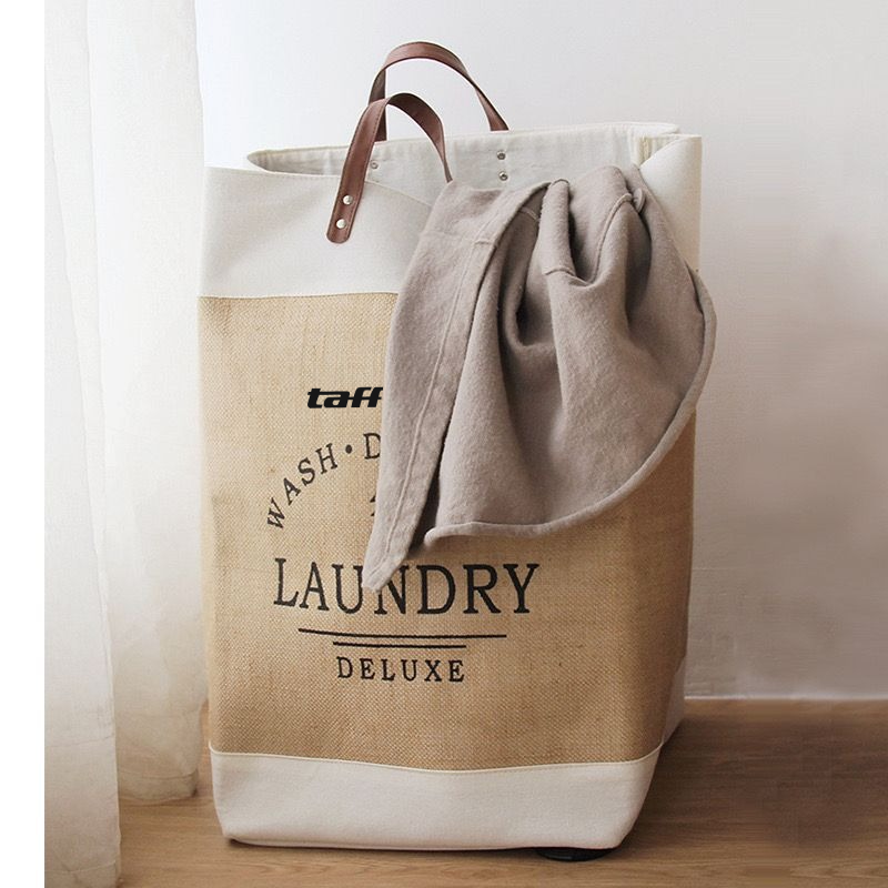 Gambar produk TaffHOME Tas Laundry Bag Storage Organizer Linen Foldable with Handle - E90 - 5