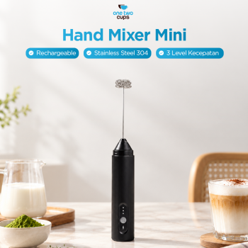 One Two Cups Hand Mixer Mini Pengocok Milk Frother USB Charge 300mAh - EF-A