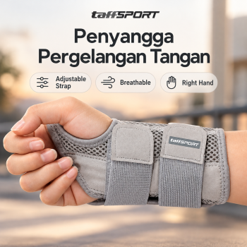 TaffSPORT Penyangga Pergelangan Tangan Wrist Brace Support Right Hand - Gray