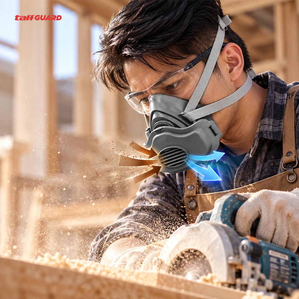 Gambar produk TaffGUARD Masker Polusi Anti Debu Dust Respirator Gas PM2.5 KN95 - 3600 - 7