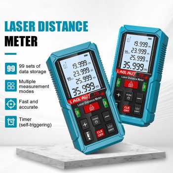FG Meteran Laser Digital Distance Meter Rangefinder Portable 50M - Blue