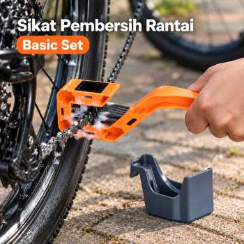 GILD Sikat Pembersih Rantai Sepeda Double Head Bicycle Chain Brush Set - Basic Set Orange