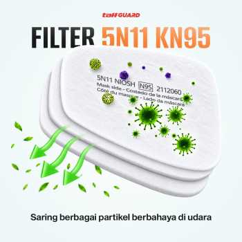Gambar produk TaffGUARD Filter Masker Gas Respirator Cotton 6200 5N11 KN95 10PCS - KA-5N11 - 1