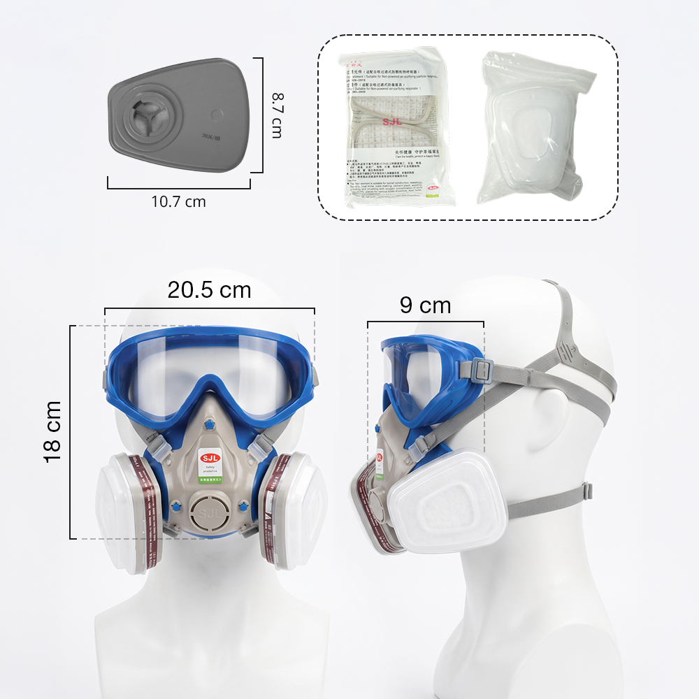 Gambar produk SJL Masker Gas Respirator Full Face with Activated Carbon Filter - YF2 - 8