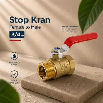 MXLA Stop Keran Mini Ball Valve 216 Copper Gas Water Long Nose Handle - DN15/DN20