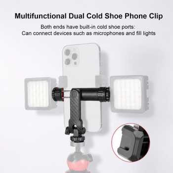 Ronken Smartphone Holder HP Tripod Camera Clamp Mount 1/4 Inch - TZ-18