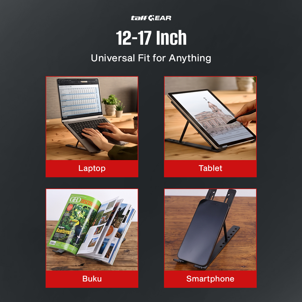 Gambar produk TaffGEAR Stand Laptop Plastik Foldable Adjustable 12-17 Inch - N3 - 5