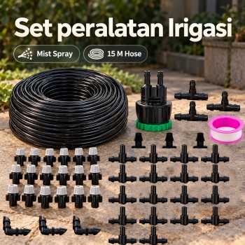 GARNICO Set Peralatan Irigasi Tanaman Garden Watering System 15M - Black
