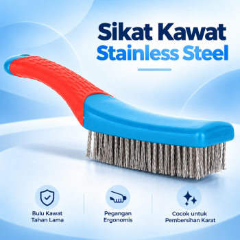 TaffHOME Sikat Kawat Pembersih Karat Stainless Steel Wire Brush - INU96