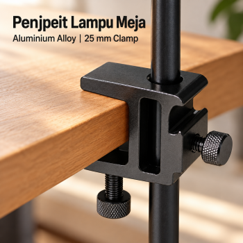OUSUN Jepitan Lampu Meja Aluminum Alloy MOunting Table Clamp - Black