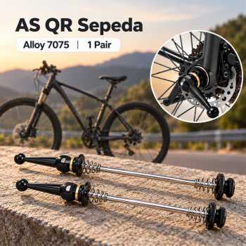 MOTSUV AS QR Quick Release Free Hub Skewev Baut Roda Sepeda 1 Pair - Black