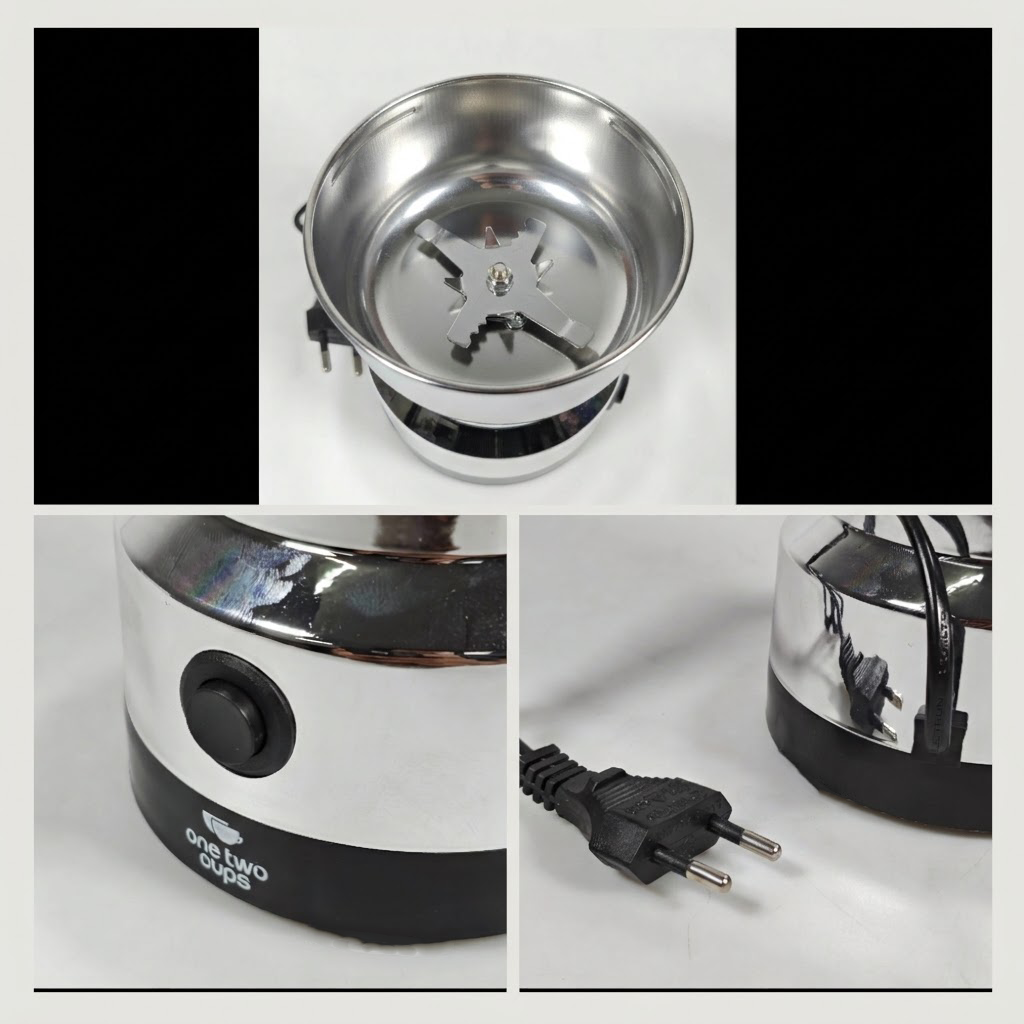 Gambar produk One Two Cups Nima Alat Penggiling Kopi Elektrik Bumbu Coffee Grinder - NM-8300 - 1