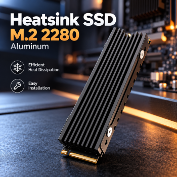 FinalCool Heatsink SSD M.2 2280 Double Sided Aluminum Cooler PS5 - Glacier M2