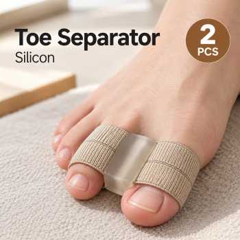 Chuo Gel Silikon Pemisah Jempol Kaki Hallux Valgus Toe Separator 2 PCS - Light Skin