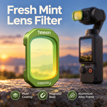 TELESIN Lens Camera Filter Fresh Mint DJI Osmo Pocket 3/4 - S5-FLT-92-TDJ