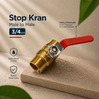 MXLA Stop Keran Mini Ball Valve 216 Copper Gas Water Long Nose Handle - DN15/DN20