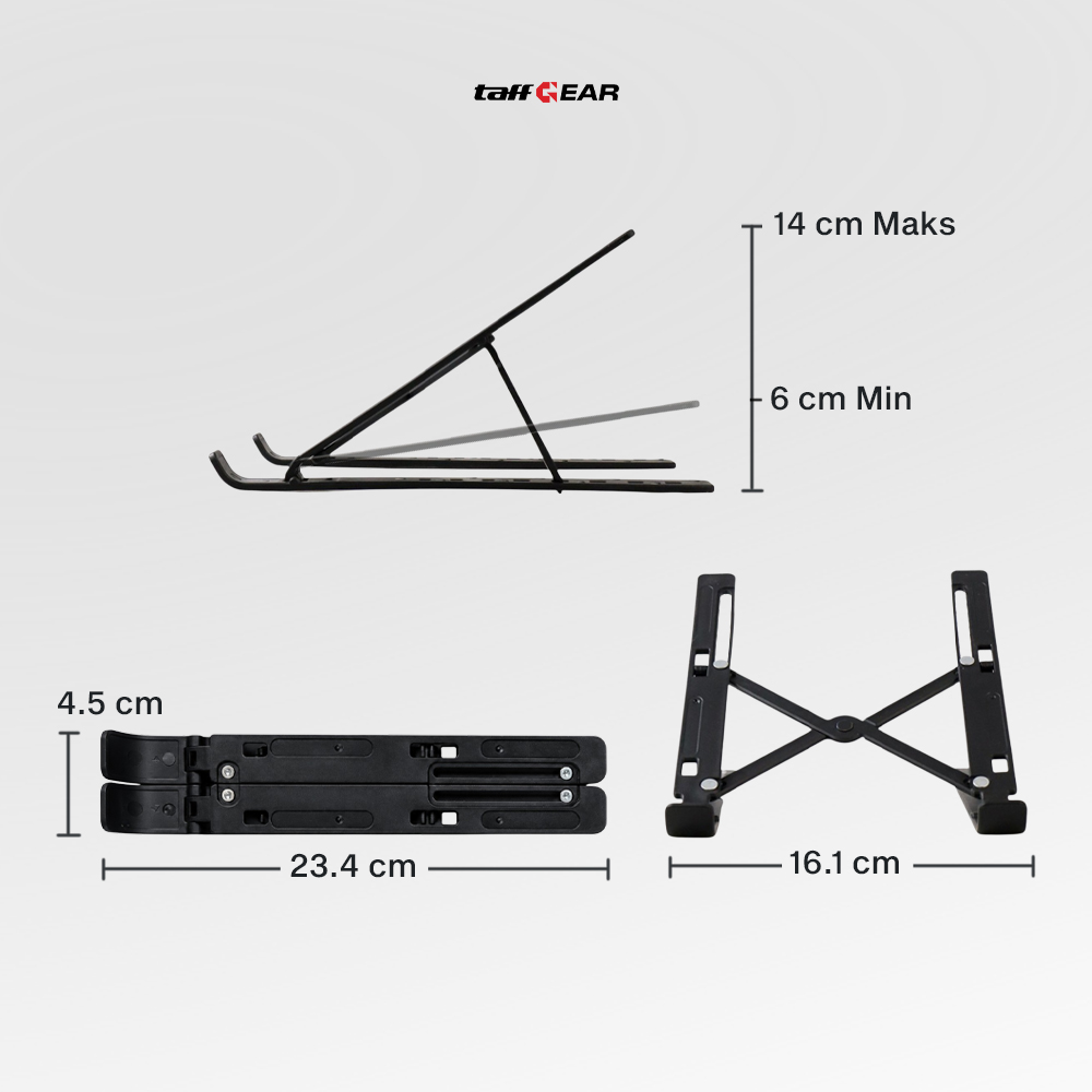 Gambar produk TaffGEAR Stand Laptop Plastik Foldable Adjustable 12-17 Inch - N3 - 7