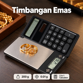 Balanza Timbangan Emas Digital Mini Kalkulator 6 Units 0.01g 200g - MM-808