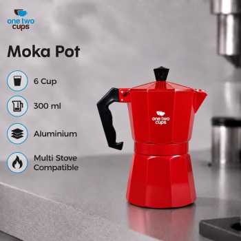 One Two Cups Moka Pot Teko Kopi Espresso Coffee Maker Stovetop Induksi - LI25