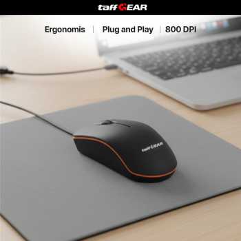 Gambar produk TaffGEAR Mouse Optical Wired USB Ergonomic 800DPI - M20