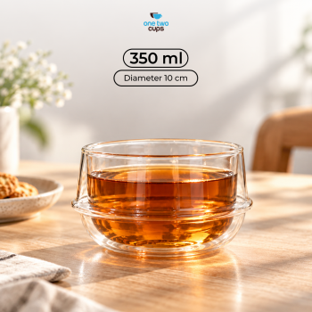 One Two Cups Gelas Kaca Aesthetic Kopi Teh Double Wall Glass - PLY1710