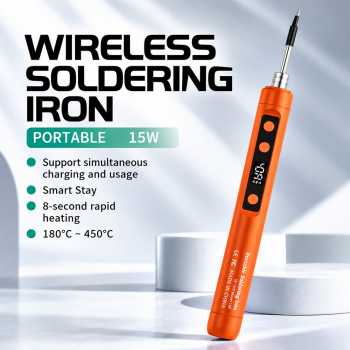 Lefav Solder Elektrik Adjustable Temperature Soldering 600 mAh 5V 15W - Orange