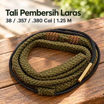 Saripu Tali Pembersih Laras Senapan Bore Snake .38 Cal, .357/8 Cal 9mm - Deep Green