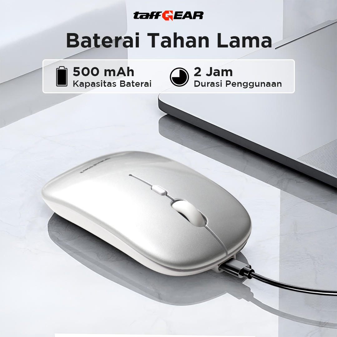 Gambar produk TaffGEAR Mouse Wireless Bluetooth Optical 2.4GHz Silent Click 1600DPI - M8120G - 4