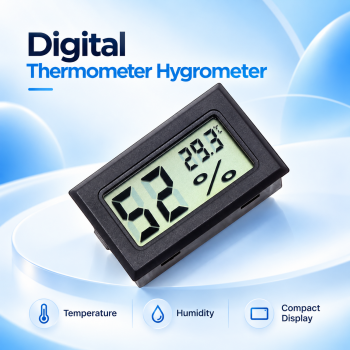 Gambar produk OOTDTY Digital Thermometer Hygrometer Humidity Built-In Probe - SD583