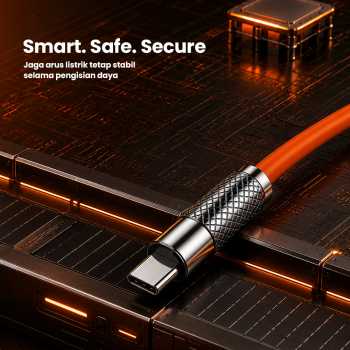 Gambar produk Kabel Charger 3in1 Lightning Micro USB Type C 120W 6A 1.1M - D8 - 4